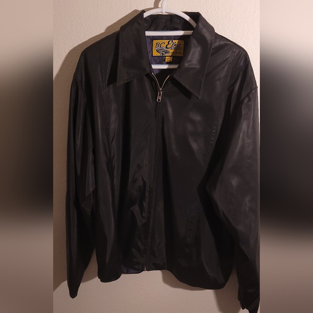 Polyvinyl chloride jacket black men's xl